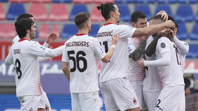 FOTO: Bungkam Bologna, AC Milan Akhiri Tren Minor