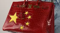 Hermes Birkin berbendera China dijual dengan harga selangit (Dok.Instagram/@xiongsuqin/https://www.instagram.com/p/B1G2NhVozp4/Komarudin)