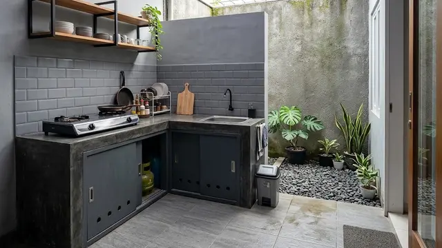 9 Desain Dapur Terbuka untuk Rumah Tipe 36, Hemat Ruang dan Tetap Nyaman
