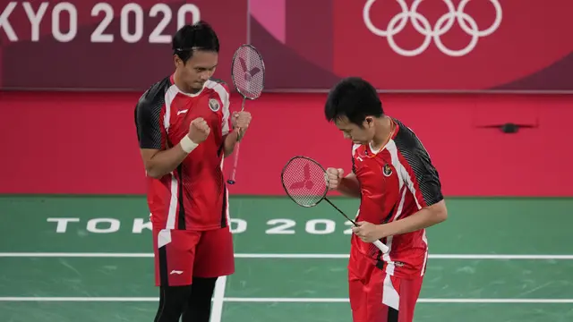 Foto: Sikat Ganda Tuan Rumah, Mohammad Ahsan/Hendra Setiawan Lolos ke Semifinal Olimpiade Tokyo 2020