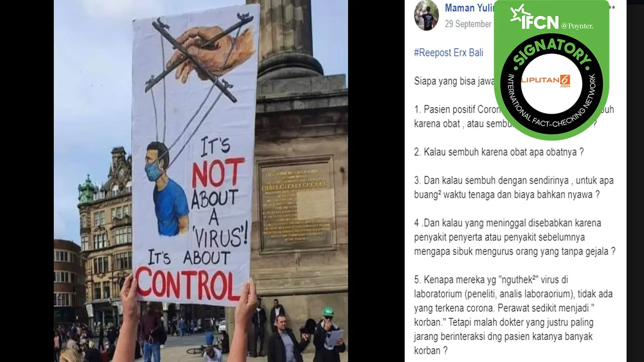 Hoaks Analis Laboratorium Tidak Ada yang Terpapar Virus Corona Covid-19