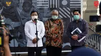 Menteri Kesehatan Terawan Agus Putranto dalam keterangan pers terkait uji klinis vaksin COVID-19 dari Tiongkok di Istana Kepresidenan, Jakarta, Selasa (21/7/2020). (Dok Sekretariat Kabinet/Setkab)
