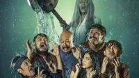 Film Kang Solah From Kang Mak X Nenek Gayung diperkuat akting Rigen Rakelna, Indro Warkop, Tora Sudiro, Indra Jegel, Andre Taulany, hingga Praz Teguh. (Foto: Dok. Falcon Pictures)