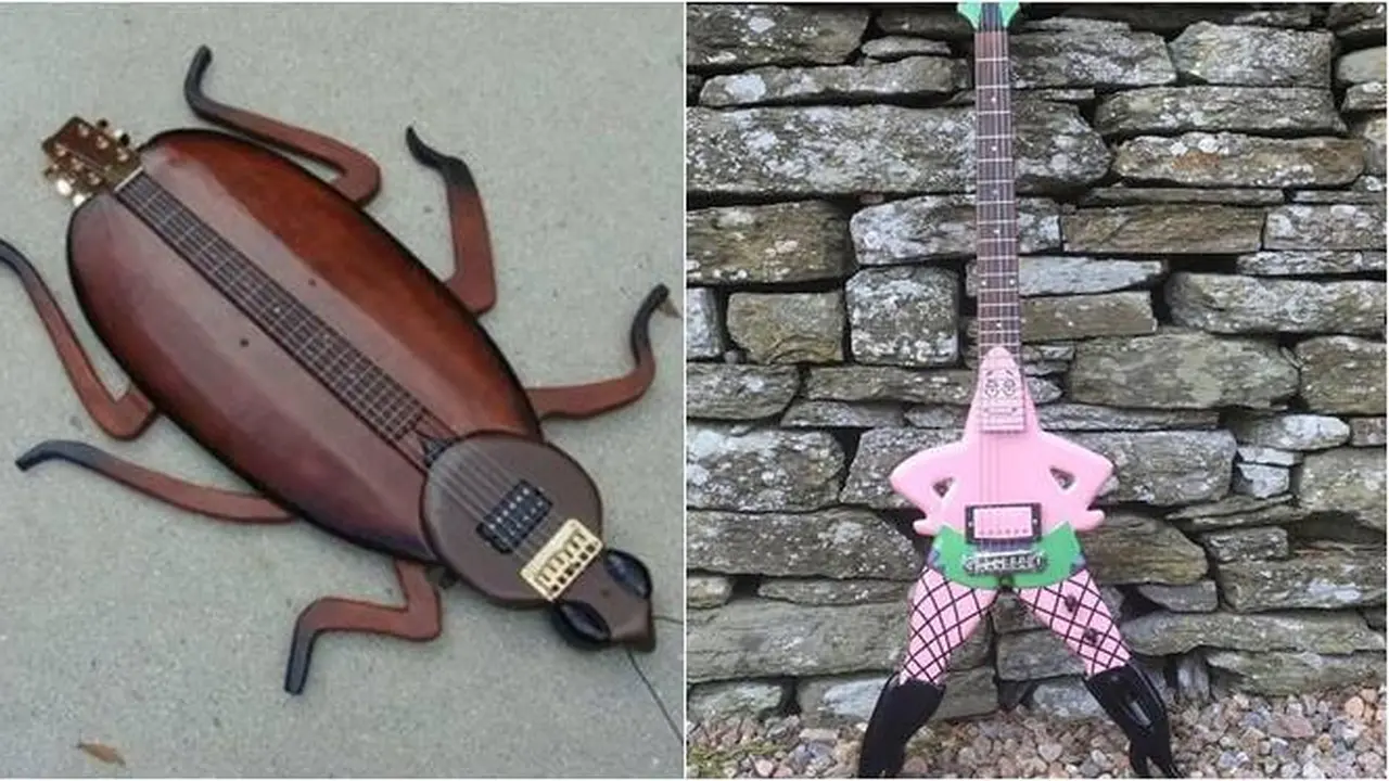 7 Potret Bentuk Gitar Listrik Nyeleneh Ini Kocak Banget