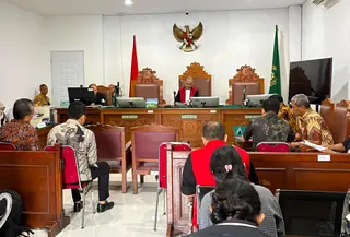 Sidang Praperadilan Lodewyk Pusung (Foto: Dimas/Liputan6.com)