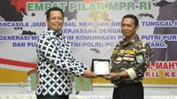 Wakil Ketua MPR DR. Mahyudin, ST., MM., menyatakan senang MPR bisa bekerjasama dengan GM FKPPI (Generasi Muda Forum Komunikasi Putra Putri Purnawirawan dan Putra Putri TNI/Polri) Kota Bontang dalam melakukan sosialisasi Empat Pilar MPR.