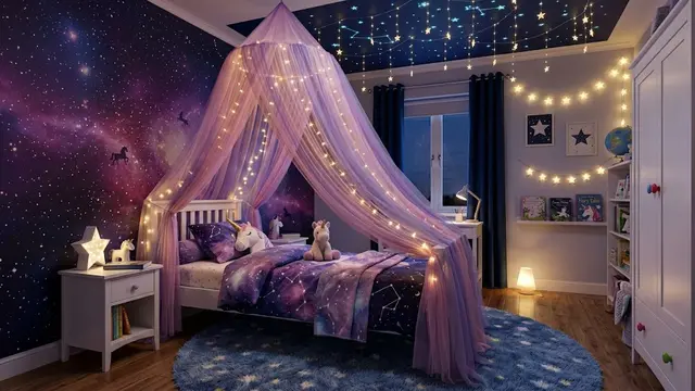 desain kamar tidur serba unicorn