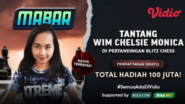 Pendaftaran MABAR Blitz Chess WIM Chelsie Monica