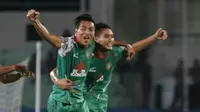 Mari Siswanto, mencetak gol pada debut di kompetisi kasta tertinggi bersama Perseru. (Bola.com/Robby Firly)