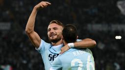 2. Ciro Immobile (Lazio) - 15 Gol (6 Penalti). (AFP/Vicenzo Pinto)