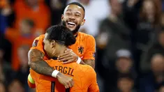 Timnas Belanda berpesta gol saat menjamu Gibraltar dalam lanjutan laga kualifikasi Piala Dunia 2022. (AFP/Maurice Van Steen)