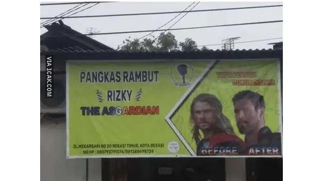 6 Spanduk Potong Rambut Ini Kocak Sekaligus Bikin Geleng Kepala