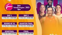 Jadwal dan Live Streaming WTA 500 Qatar Open 2023 di Vidio, 13-18 Februari 2023. (Sumber : dok. vidio.com)