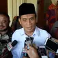 Ketua Panja Revisi Undang-Undang Nomor 15 Tahun 2003 tentang Pemberantasan Terorisme, Muhammad Syafi'i menjelaskan keterlibatan TNI. (Putu Merta Surya Putra/Liputan6.com)