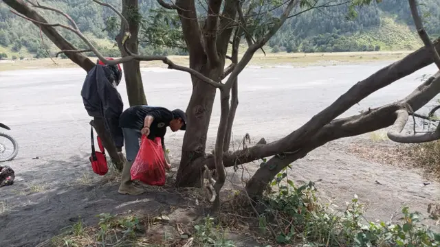 Seperempat Ton Sampah Diangkut dari dalam Kawasan Bromo