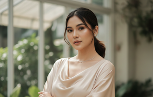 Model Atasan Wanita yang Cocok untuk Bahu Lebar (Foto: Gemini AI)