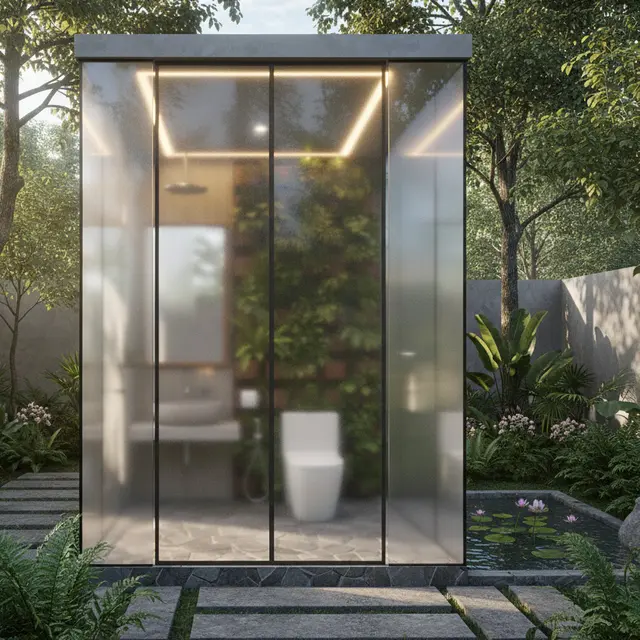 Desain Toilet Outdoor di Desa yang Asri tapi Tetap Indah