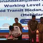 Kemenhub bersama Pemda di Sumatera Utara menandatangani Rencana Kerja Pembangunan Bus Rapid Transit, atau BRT Metropolitan Medan-Binjai-Deli Serdang (dok: Maul)