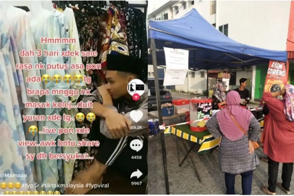 Pemuda Ini Rela Bantu Ibunya Jualan Baju Saat Libur Semester, Alasannya Haru