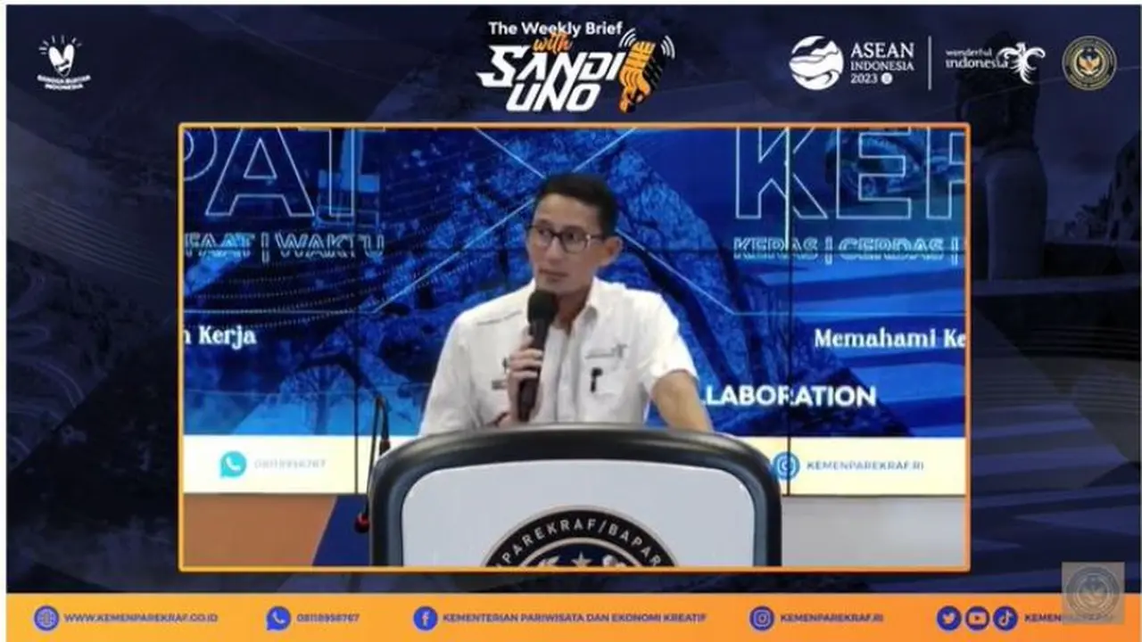 Menparekraf Sandiaga Uno di The Weekly Brief with Sandi Uno, Senin, 15 Juni 2023