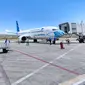 Pesawat Boeing B737-800NG dengan nomor registrasi PK-GFK yang akan digunakan pada rute domestik.