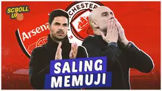 Berita video, scroll up kali ini membahas pelatih Manchester City dan Arsenal yang saling lempar pujian jelang laga di pekan ke delapan Liga Inggris.