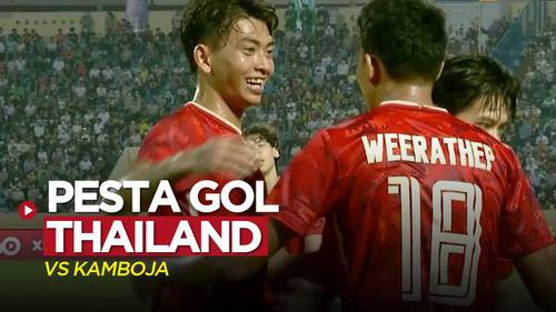 VIDEO: Highlights Grup B SEA Games 2021, Pesta Gol Thailand ke Gawang Kamboja