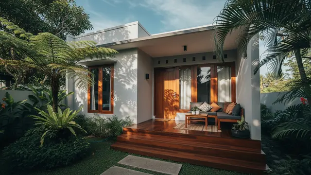 Model Rumah Mungil dengan Teras Depan Cantik