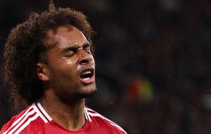 Penyerang Manchester United, Joshua Zirkzee. (AFP/Darren Staples)