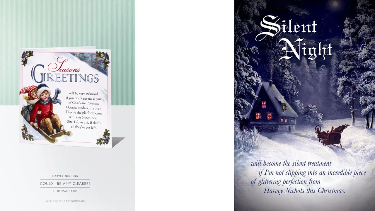 Harvey Nichols Chirstmas Card 2014