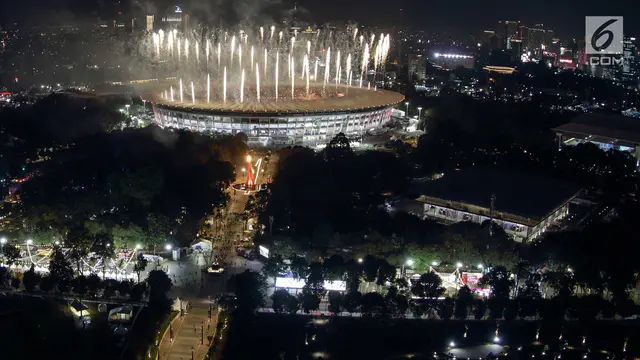 Wow, Pesta Kembang Api Menakjubkan Semarakkan Pembukaan Asian Games 2018