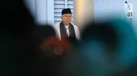 Cawapres nomor urut 01 Ma'ruf Amin menyampaikan pendapatnya saat debat cawapres 2019 di Hotel Sultan, Jakarta, Minggu (17/3). (Liputan6.com/Johan Tallo)