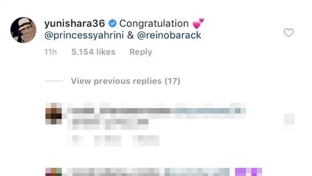 Ucapan selamat untuk Syahrini (foto: instagram @princessyahrini)