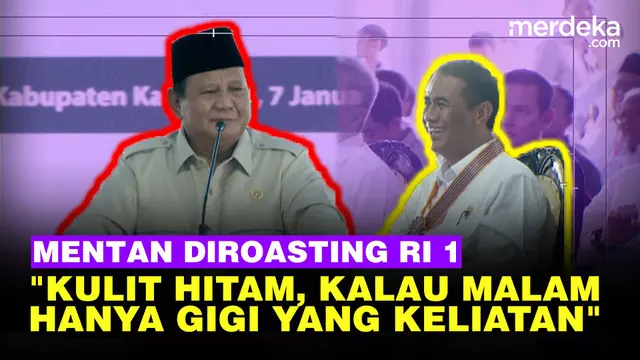 Pecah Kelakar Prabowo Roasting Mentan Amran: Kulit Hitam, Malam Hanya Gigi yang Kelihatan