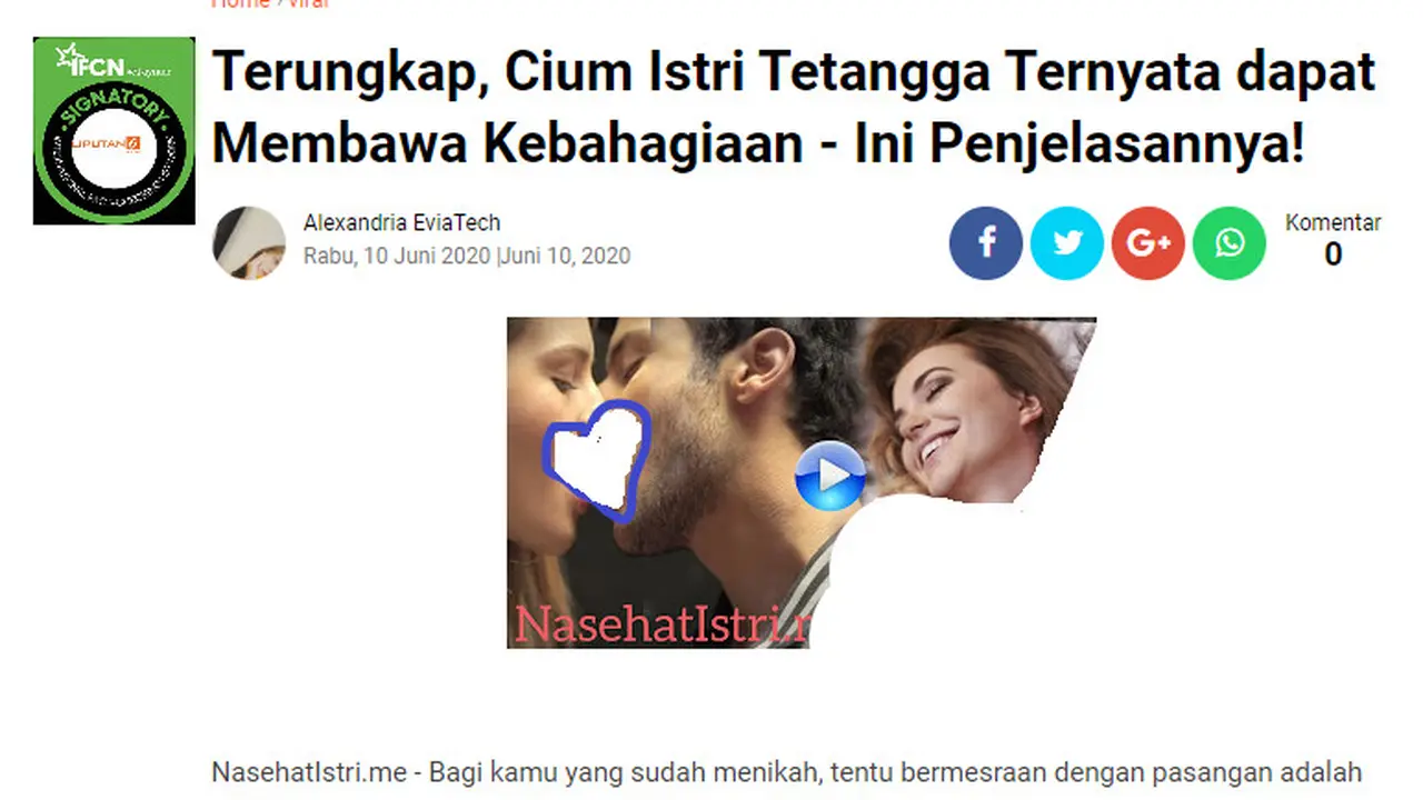 Mencium Istri Tetangga Bisa Membawa Kebahagiaan? Simak Faktanya