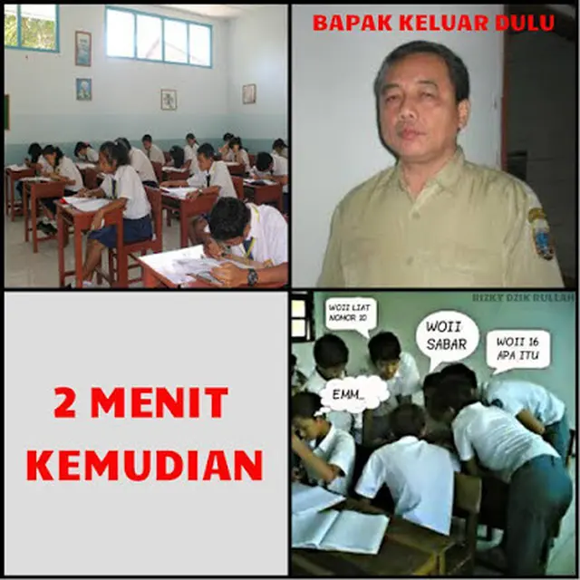 Meme Kocak Saat Nyontek Waktu Ulangan Ini Bikin Kangen Sekolah