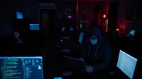 Ilustrasi peretas atau cyber hacker internet atau kripto. (Foto by AI)
