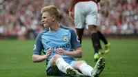 Gelandang Manchester City asal Belgia, Kevin de Bruyne. (AFP/Oli Scarff)