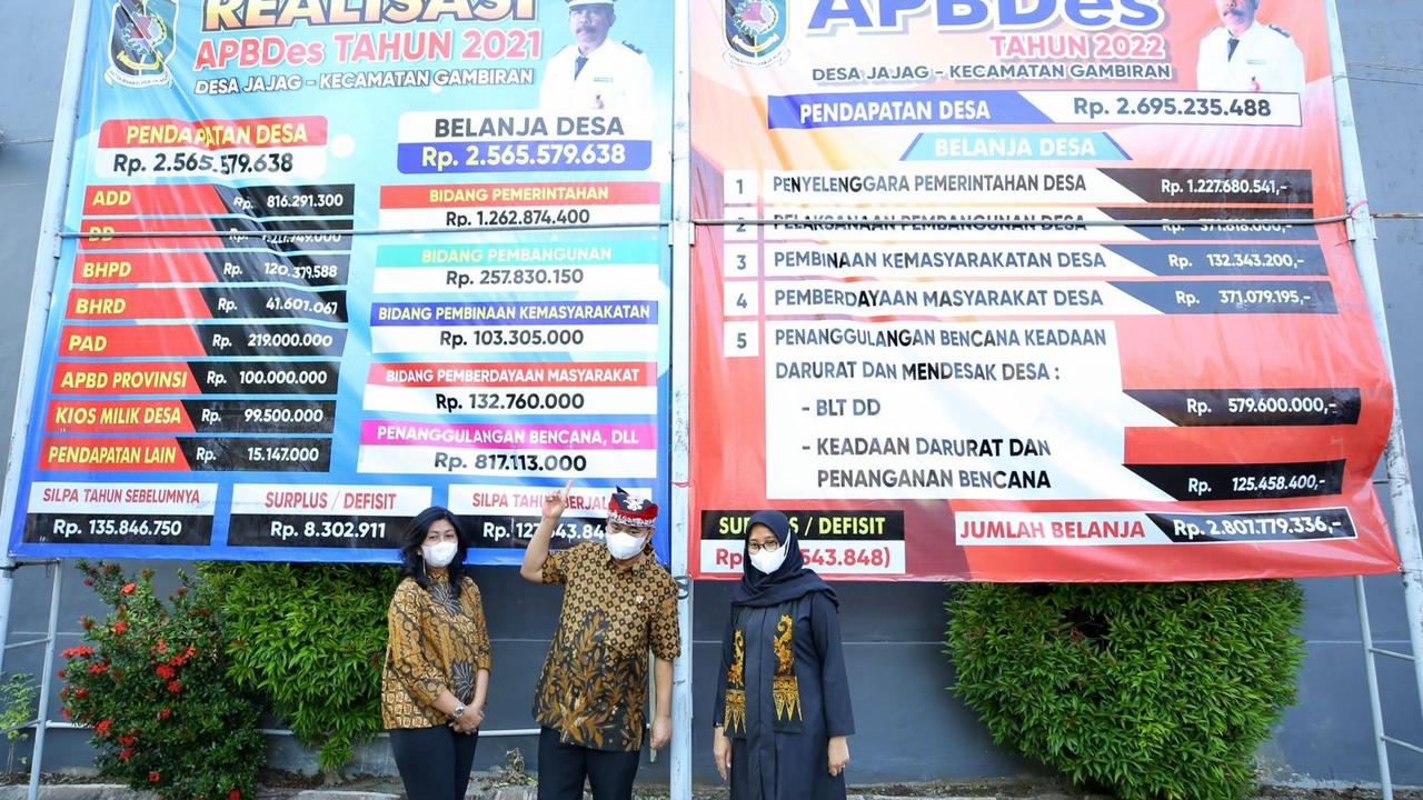 Wakil Menteri Desa, PDT dan Transmigrasi Budi Arie Setiadi didampingi Bupati Ipuk saat meninjau pelaksanaan program Bupati Ngantor di Desa (Bunga Desa) di Desa Jajag, Kecamatan Gambiran beberqpa waktu lalu. (Istimewa)