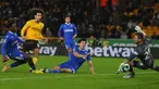 Petualangan Elkan Baggott bersama Gilligham FC di Piala Liga Inggris atau Carabao Cup 2022/2023 dihentikan oleh Wolverhampton Wanderers. Ia dimainkan 90 menit untuk mengisi satu di antara lima pos bek dalam formasi ultra defensif 5-3-2 yang diusung pelatih Neil Harris. (AFP/Geoff Caddick)