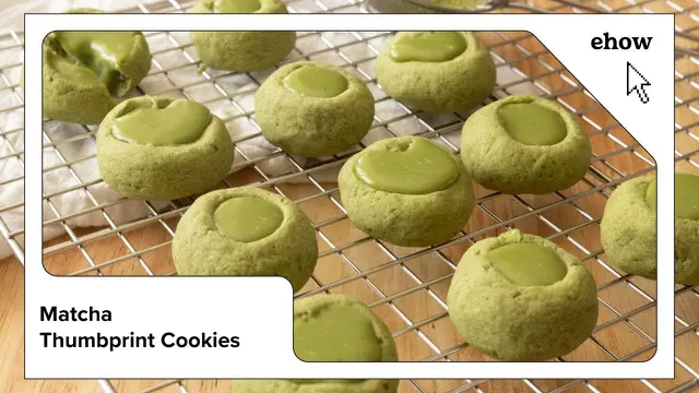 Matcha Thumbprint Cookies