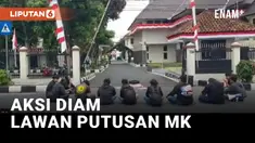 Aksi Mahasiswa Terkait Perlawanan DPR Terhadap Putusan MK, Aksi Diam di Depan Gedung Rakyat