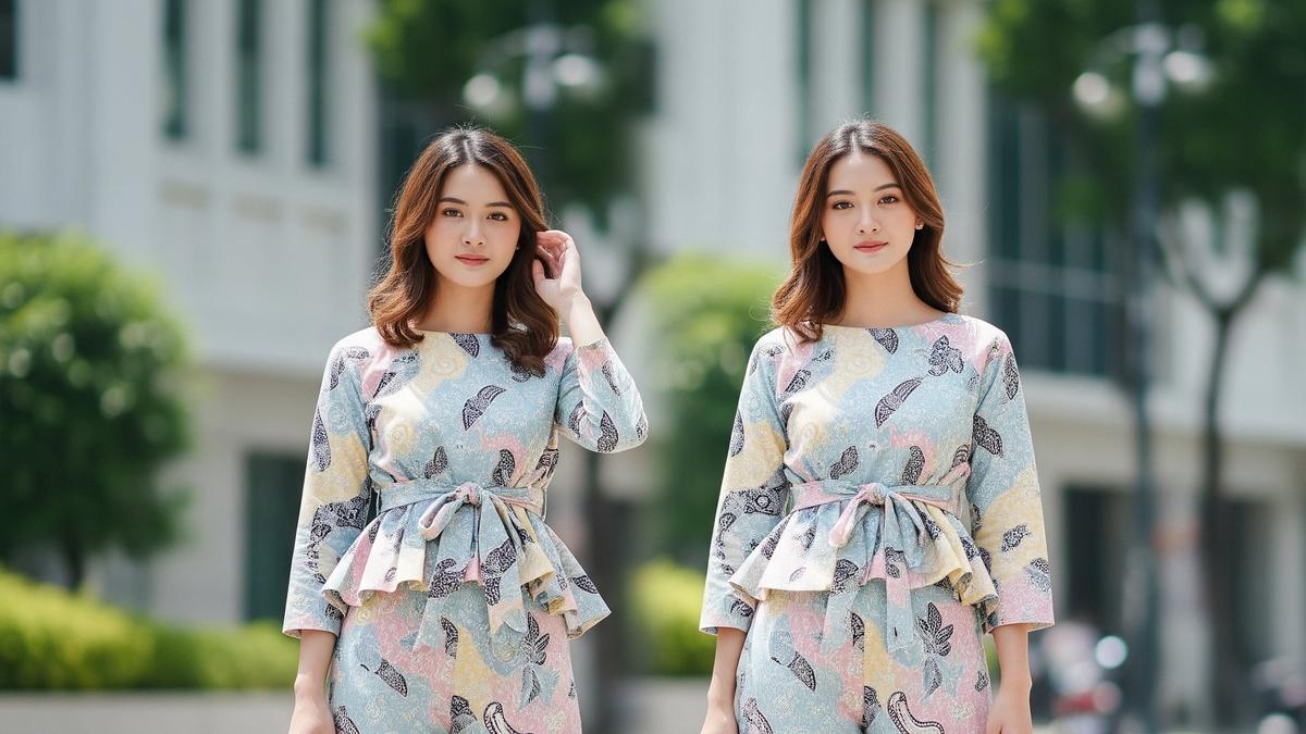 9 Rekomendasi Dress Batik Peplum Crop Top Elegan Casual untuk Tampilan Santai Menawan