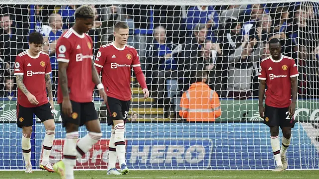 Foto: Barisan Belakang Kacau Balau, Manchester United Digasak Leicester City di Liga Inggris