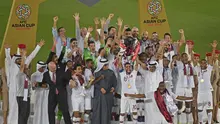 Qatar mengukuhkan diri jadi juara Piala Asia 2019 usai mengalahkan Jepang 3-1 di final, Jumat (1/2/2019). (AFP/Khaled Desouki)