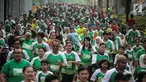 Ribuan peserta mengikuti lomba lari Milo Jakarta International 10K di kawasan Rasuna Epicentrum, Jakarta, Minggu (14/7/2019). Lomba ini digelar sebagai bagian dari perayaan Hari Ulang Tahun (HUT)  ke-492 DKI Jakarta. (Liputan6.com/Faizal Fanani)