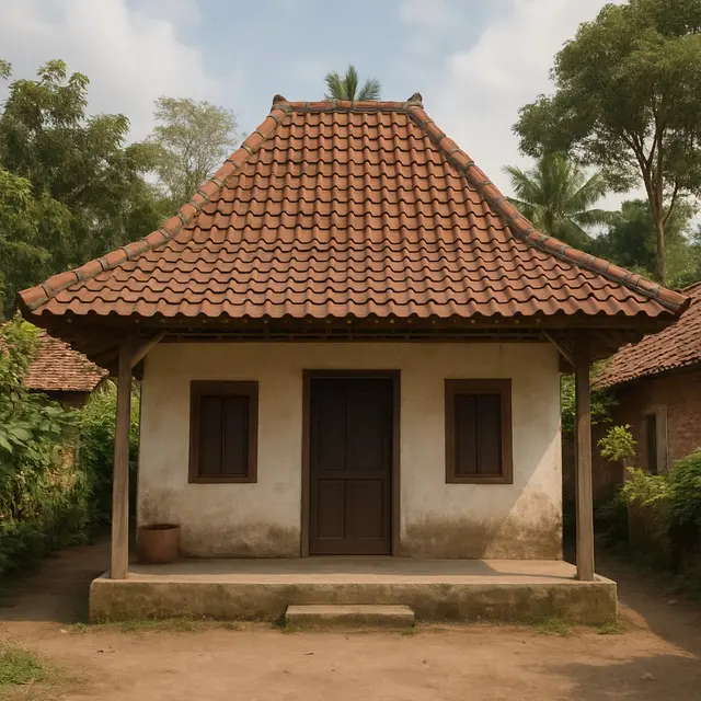 Model Atap Rumah Sederhana di Kampung (Foto: ChatGPT)