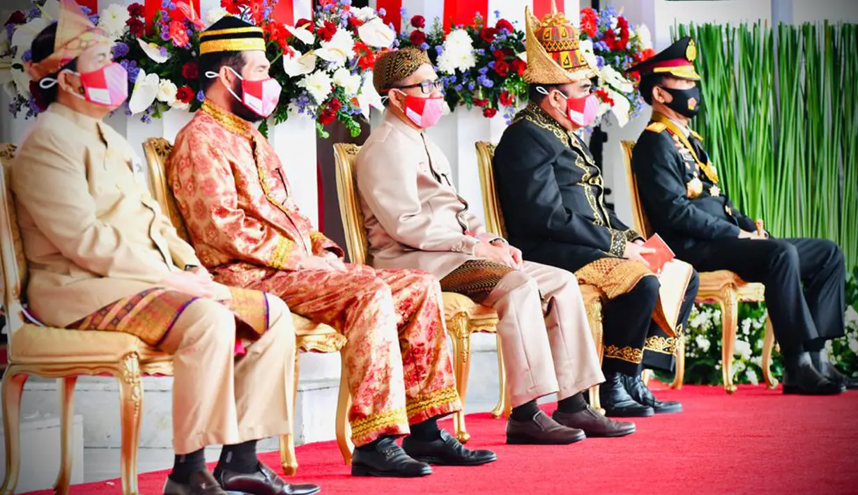 Suasana Upacara Peringatan Detik-Detik Proklamasi Kemerdekaan Indonesia ke-75 di Istana Merdeka, Jakarta, Senin (17/8/2020). Peringatan dalam rangka HUT ke-75 Kemerdekaan RI kali ini mengusung tema "Indonesia Maju". (Foto: Biro Pers Sekretariat Presiden)