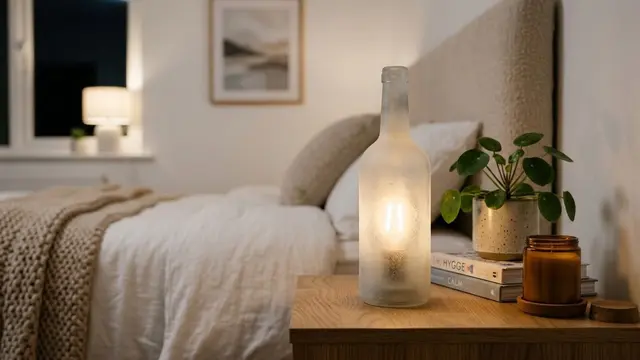 Lampu Botol dengan Efek Frosted Glass
