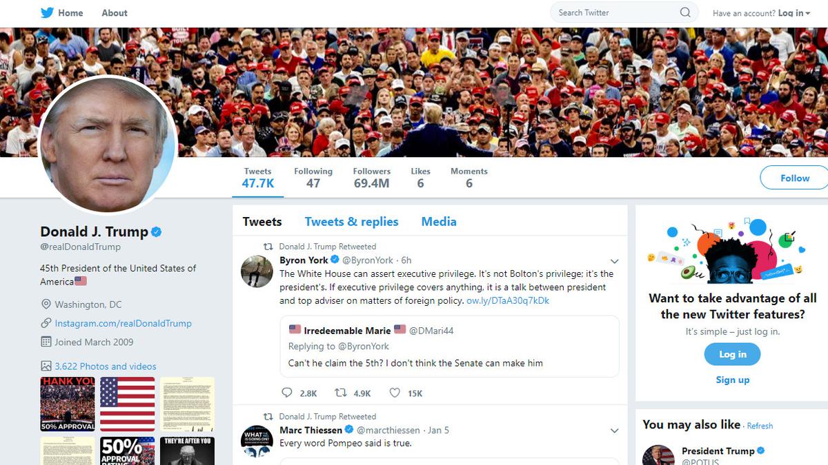 Twitter Hapus Foto di Twit Donald Trump Karena Langgar Kebijakan Hak ...
